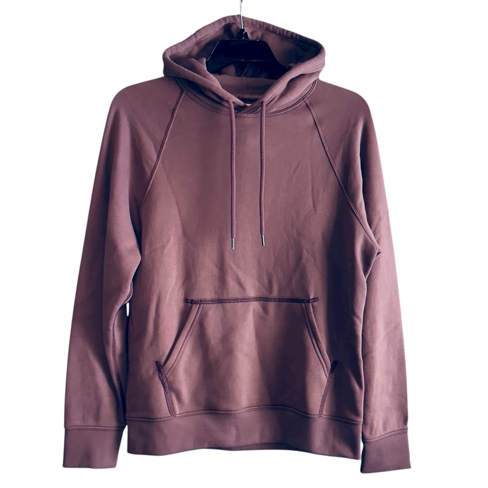 Faherty Mens Small High Standard Fleece Cocoa‎ Mauve Hoodie NWT